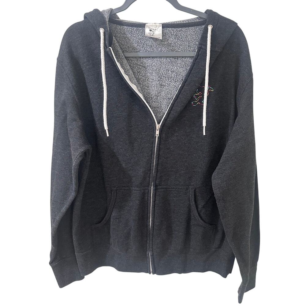 RARE Walt Disney Imagineering WDI Sorcerer Mickey Rainbow Logo Hoodie MOG Large